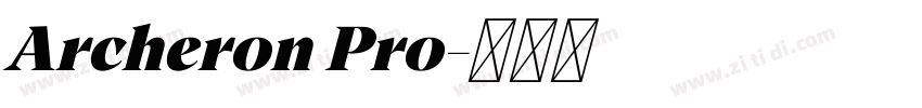 Archeron Pro字体转换